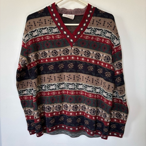 🎉4/30$🎉 Tradition Fair Isle Knit Sweater - Fits up to Large - Picture 1 of 4